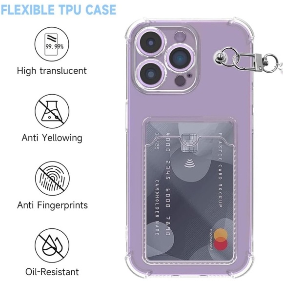 IPhone 14 Pro Max Clear Case With Card Slot Holder - Picture 4 of 8